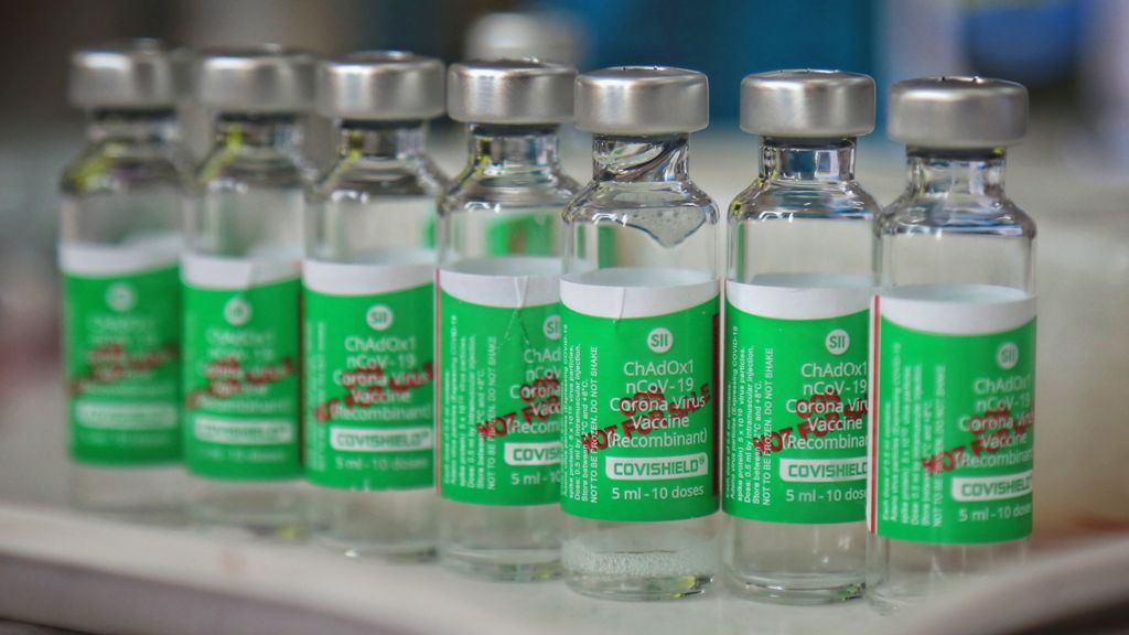 Covishield vaccine vials in India