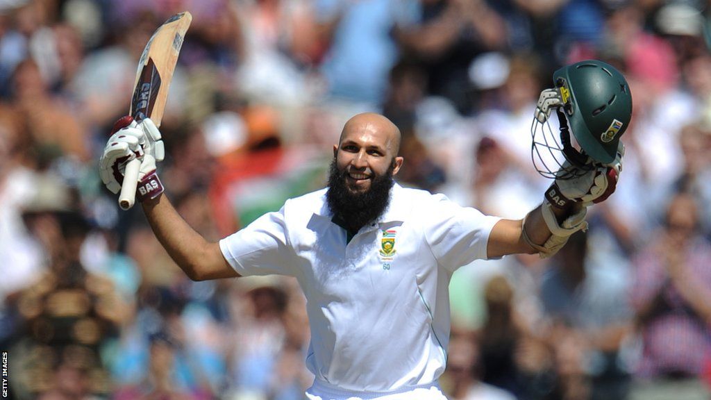 South Africa's Hashim Amla celebrates his triple century against England at The Oval at 2012
