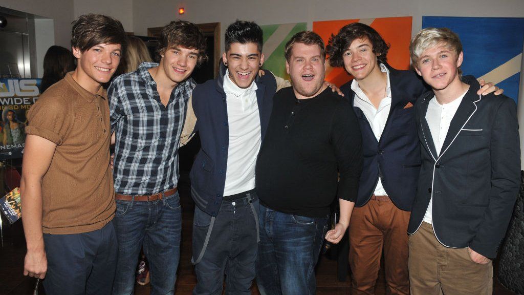 James Corden with One Direction in 2011