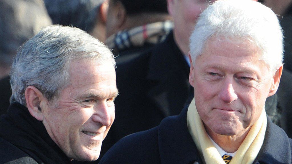 George W Bush and Bill Clinton