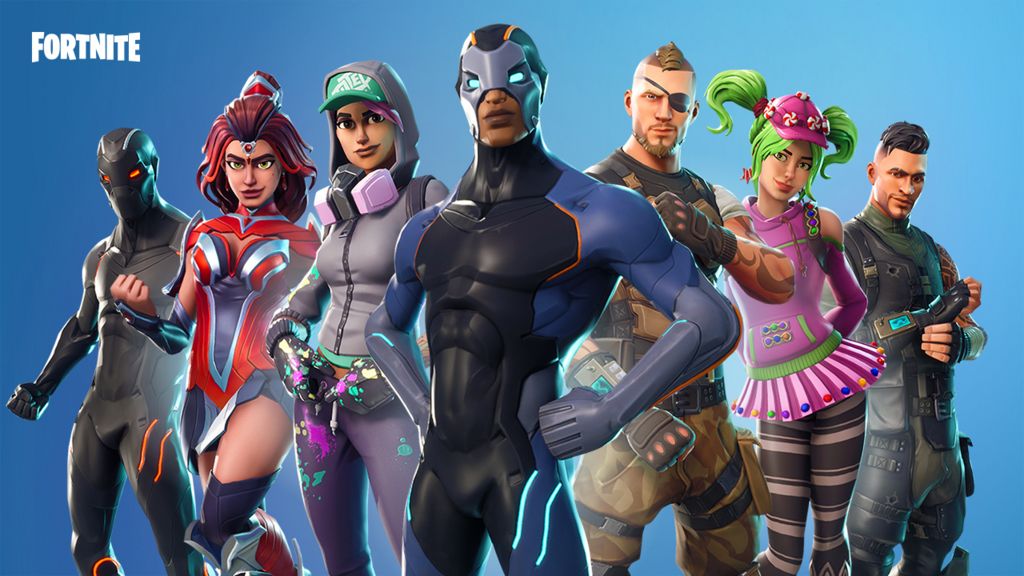 Group picture of Fortnite characters
