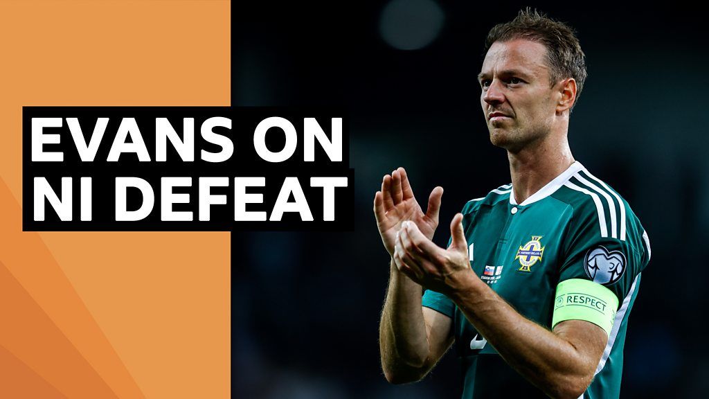 Northern Ireland captain Evans reacts to defeat in Slovenia