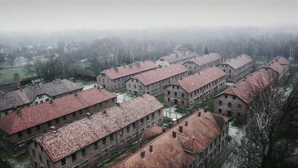 Aerial views of Auschwitz-Birkenau