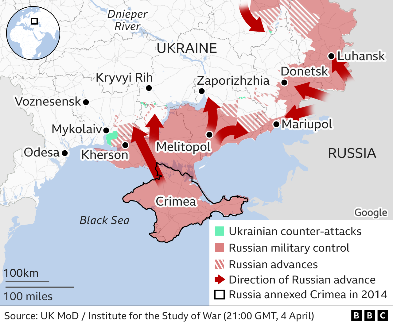 Ukraine War In Maps: Tracking The Russian Invasion - BBC News