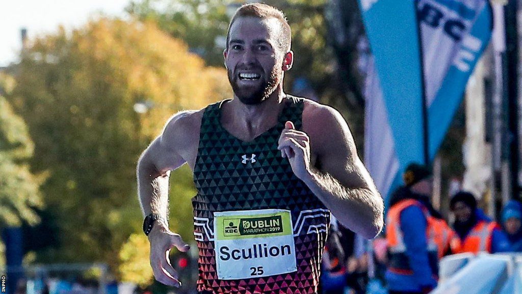 Stephen Scullion in action in the Dublin Marathon in 2019