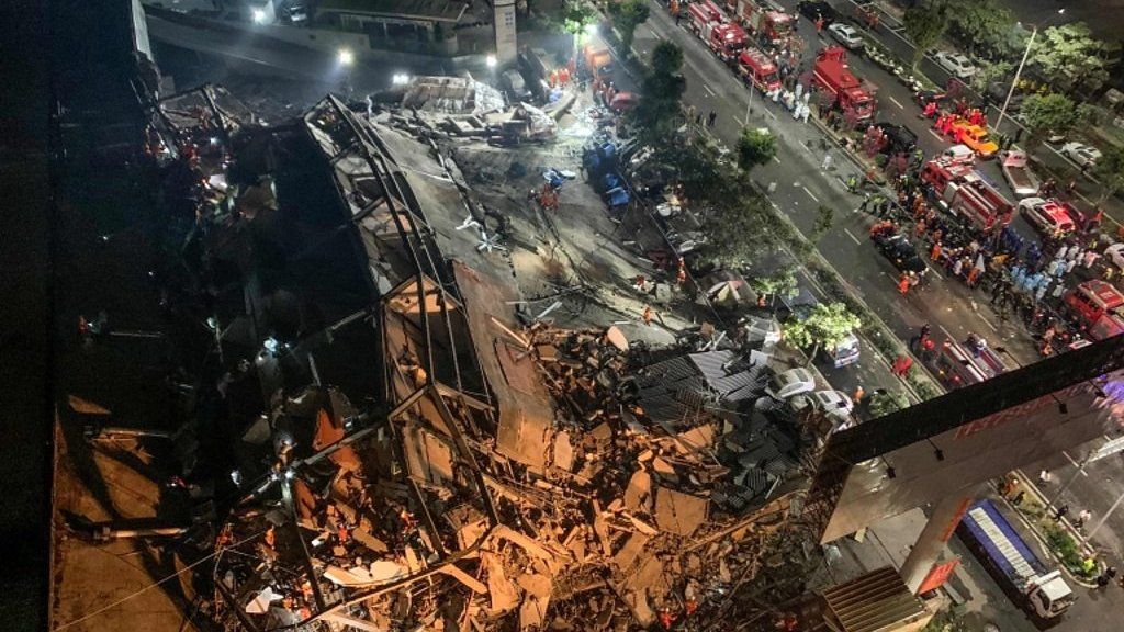 Collapsed quarantine hotel in China