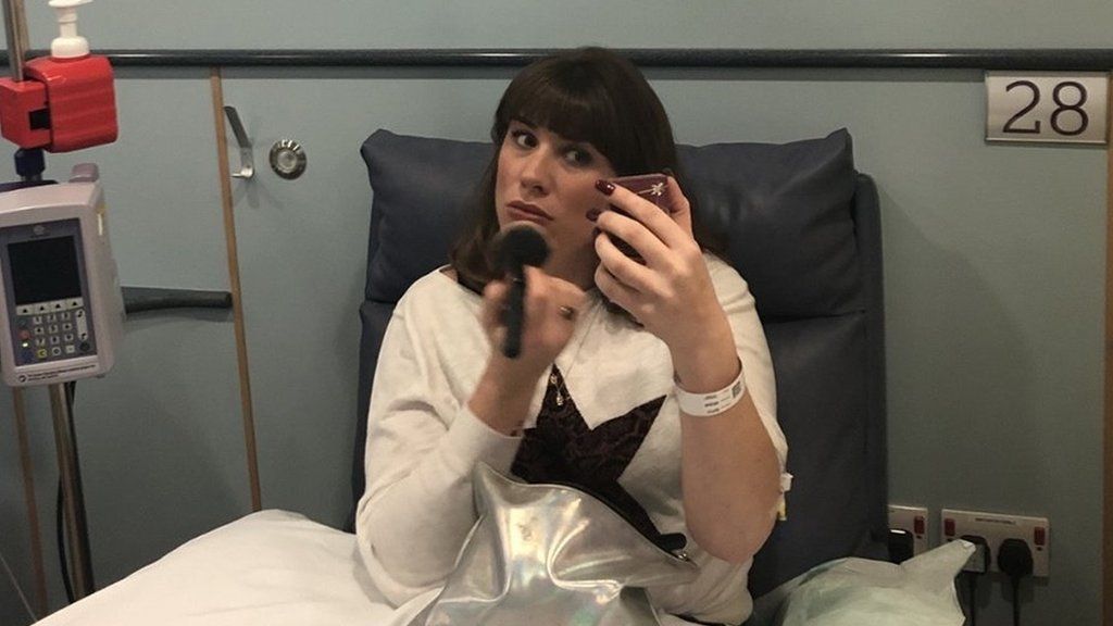 Megan Royle in hospital bed