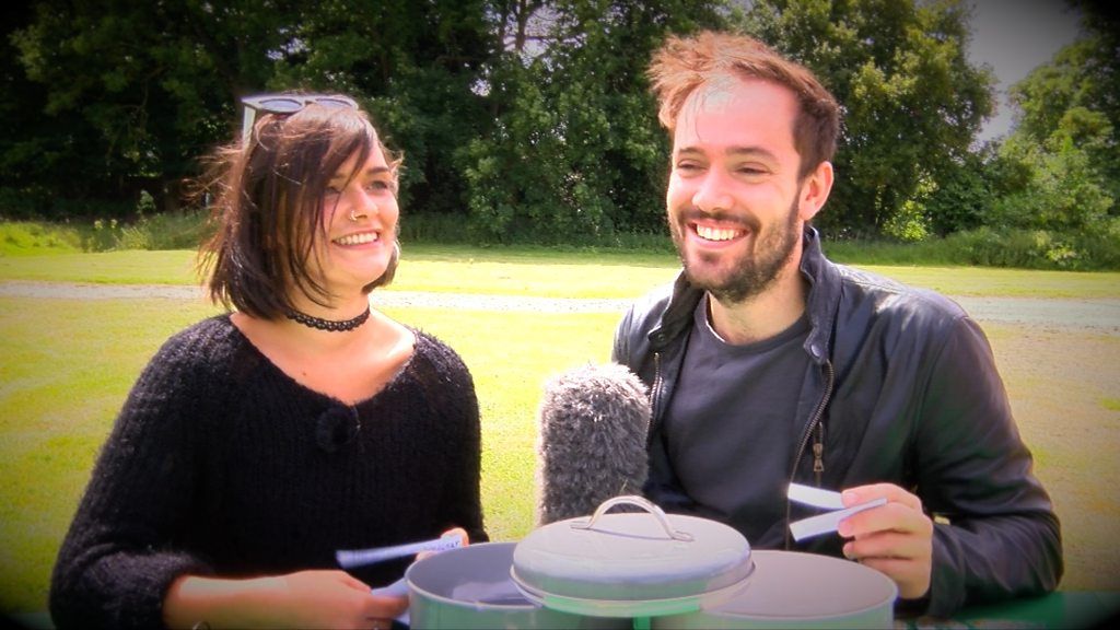 Singer Bessie Turner and Ben from Mumford & Sons