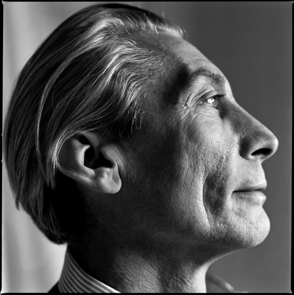 Jill Furmanovsky's award winning photograph of The Rolling Stones drummer Charlie Watts