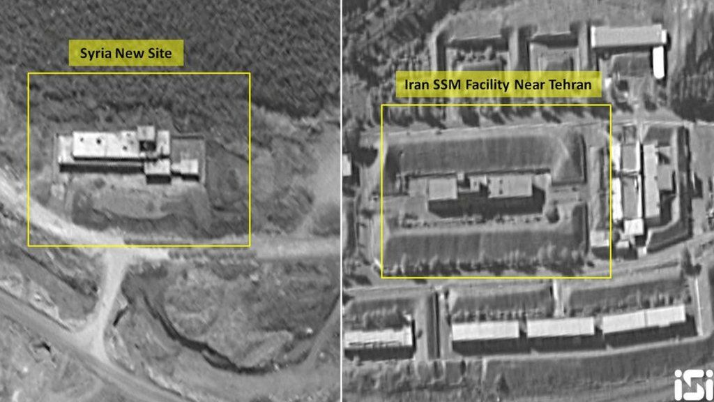 Pictures reportedly taken from an Israeli satellite show what ImageSat International said was the site of an Iranian missile production facility currently being built near the town of Baniyas in north-western Syria (16 August 2017)