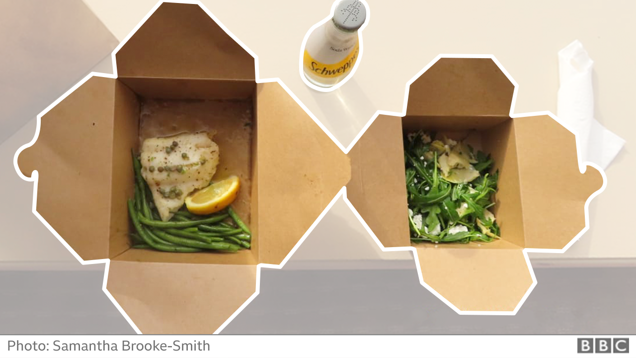 Cod and beans and a rocket salad