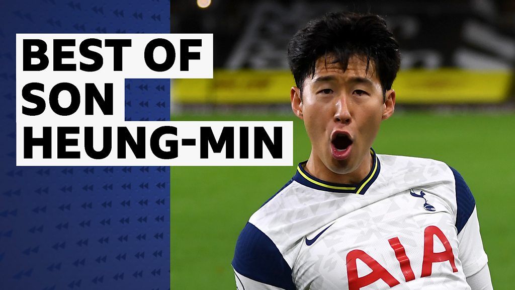 Son Heung-min celebrates scoring a goal for Tottenham