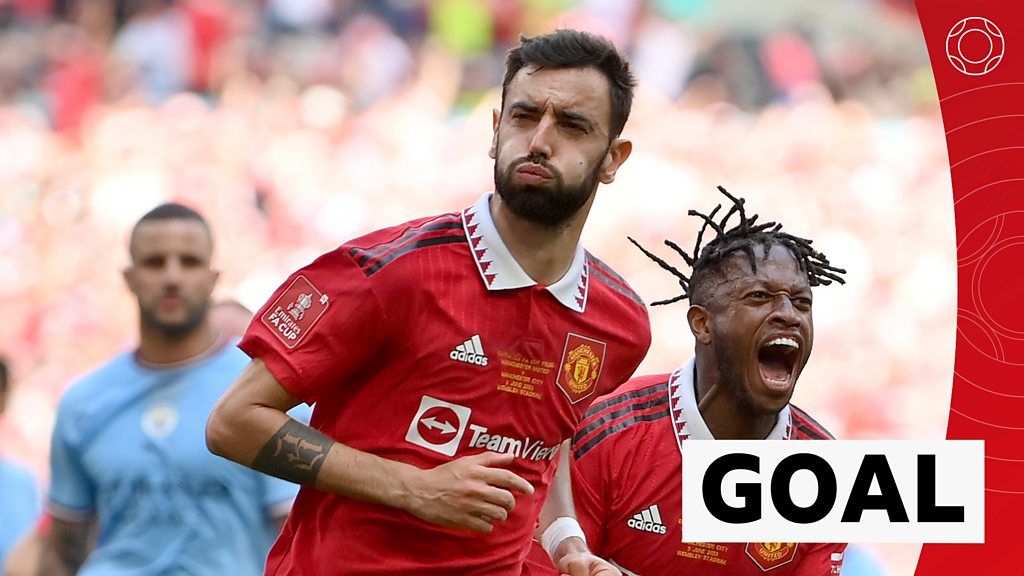 FA Cup Final: Bruno Fernandes scores penalty for Man Utd after VAR spots Jack Grealish handball for Man City