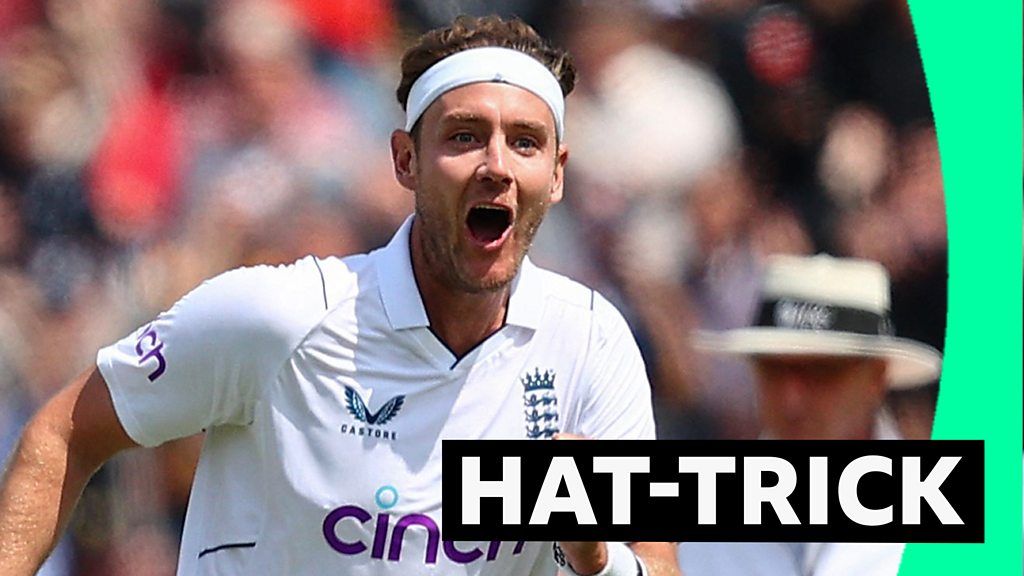England take three wickets in three balls for team hat-trick
