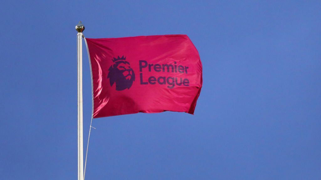 Premier League flag flies in the wind