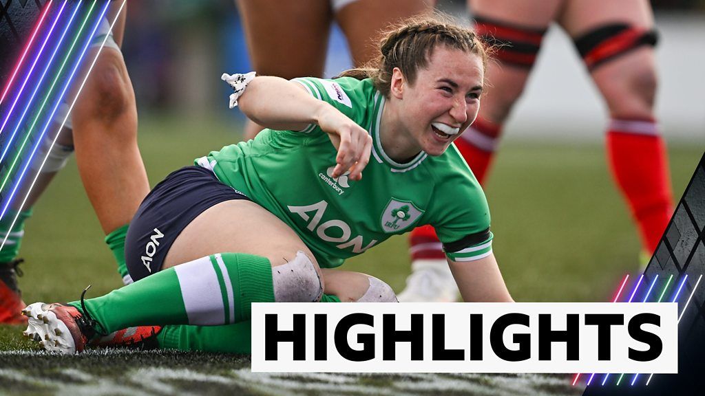 Image for article: Superb Ireland score five tries to hammer Wales Image