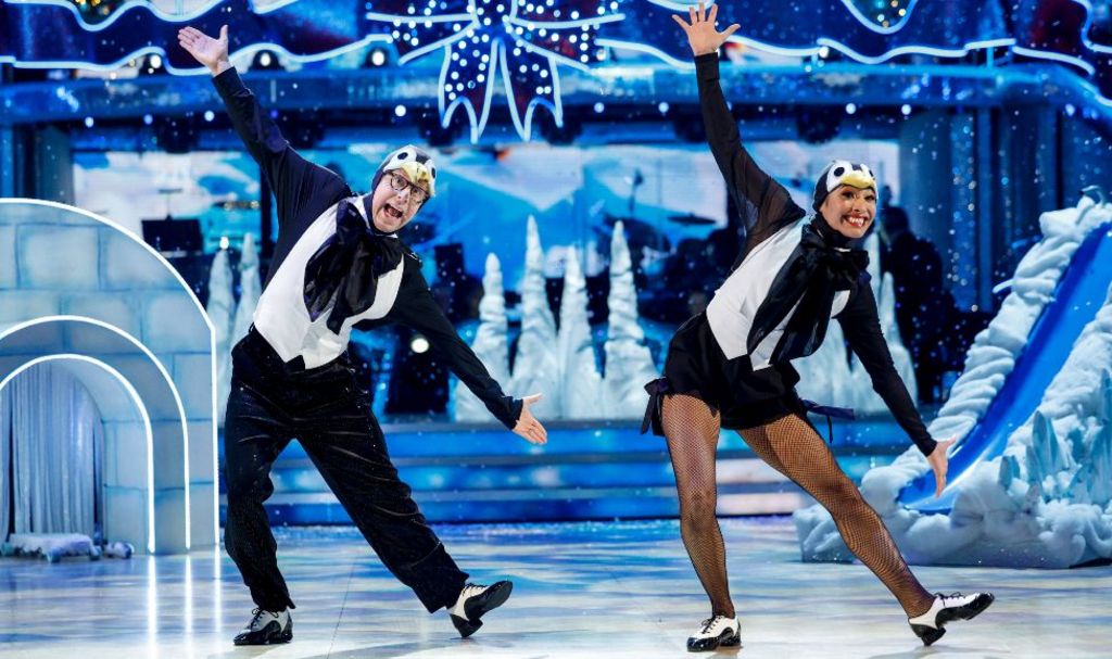  Josh Widdicombe and Karen Hauer dancing on the Strictly Christmas special in 2024