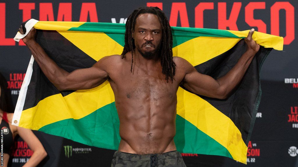 Jason Jackson weighs in for his fight against Douglas Lima in July 2022