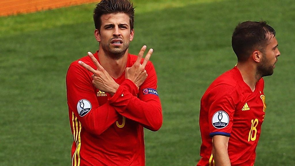 Euro 2016: Gerard Pique Scores Winning Goal For Spain - Bbc Sport