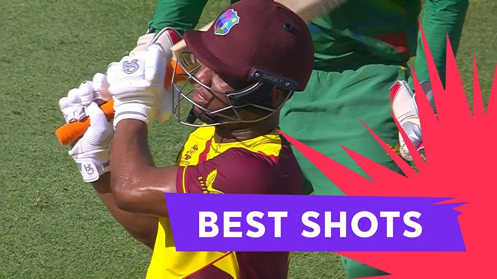 T20 World Cup - South Africa v West Indies: Evin Lewis scores 56 runs off 35 balls