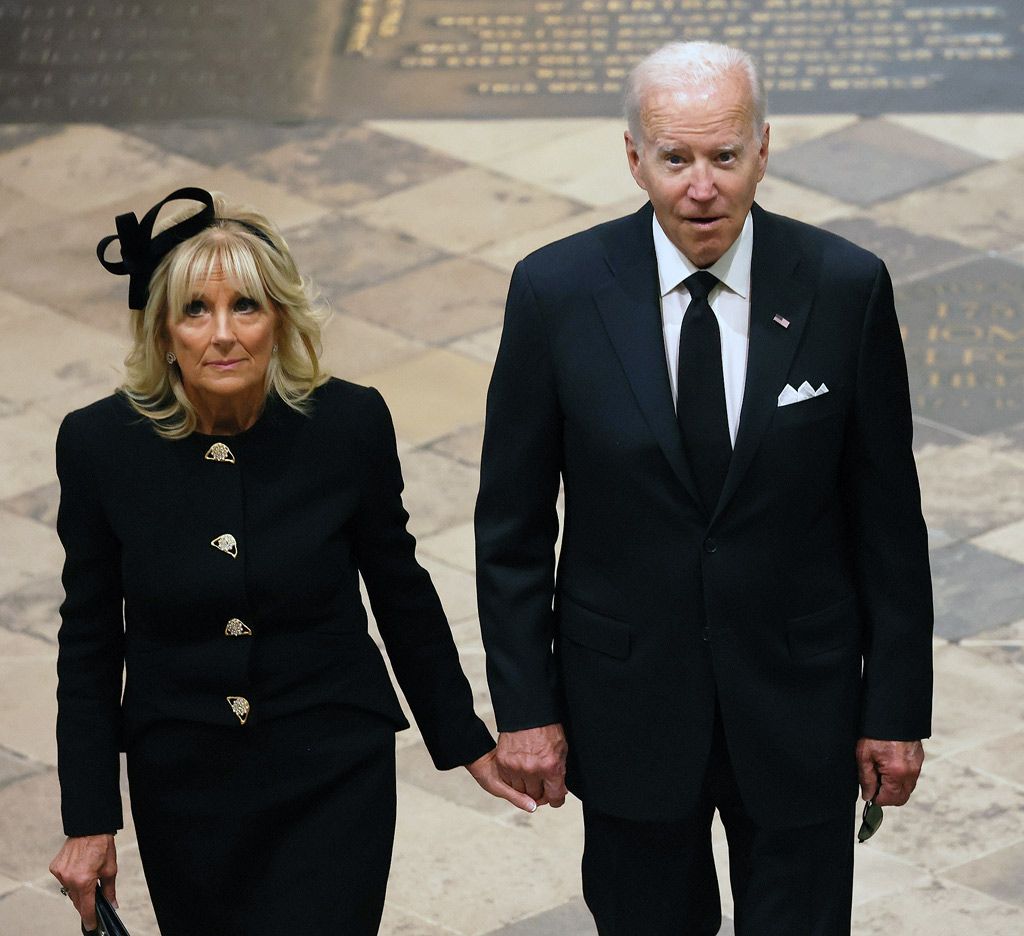 US President Biden, and his wife Jill, arrive at Westminster Abbey