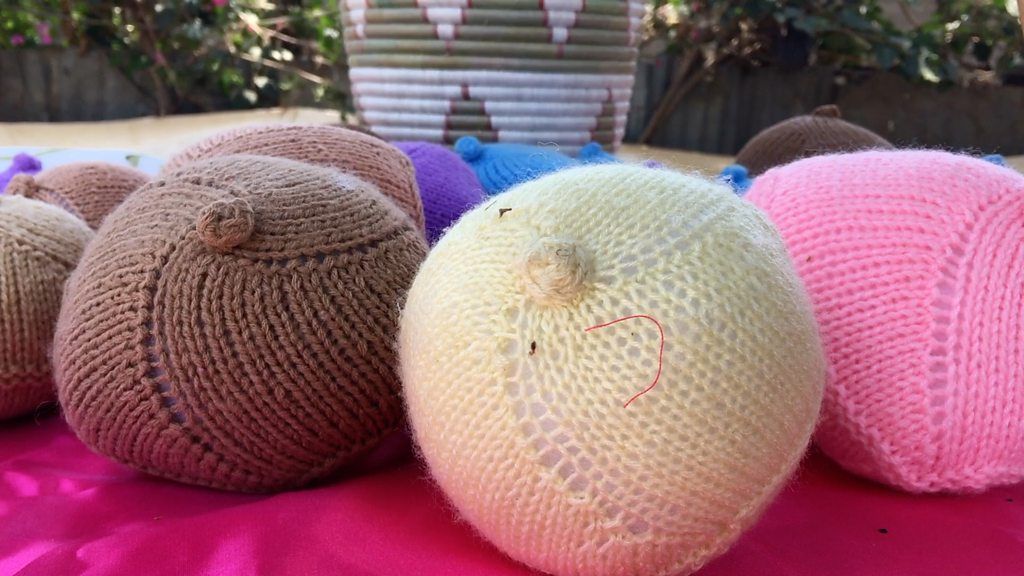Knitted breast protheses