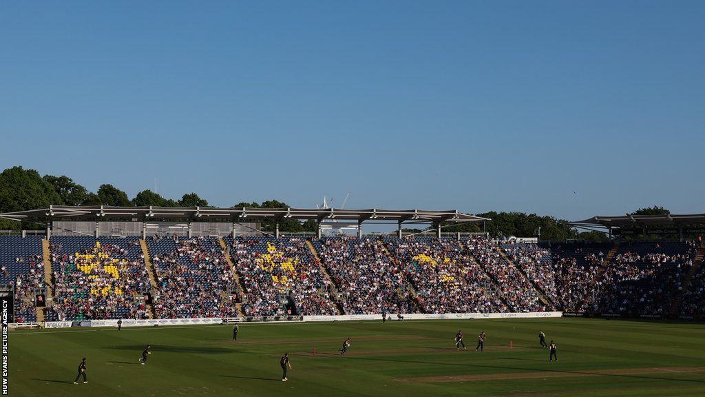 Sophia Gardens with a packed stand