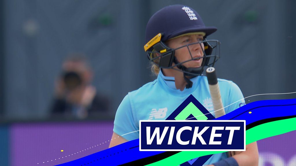 England v New Zealand ODI: England captain Heather Knight out for a duck in Canterbury