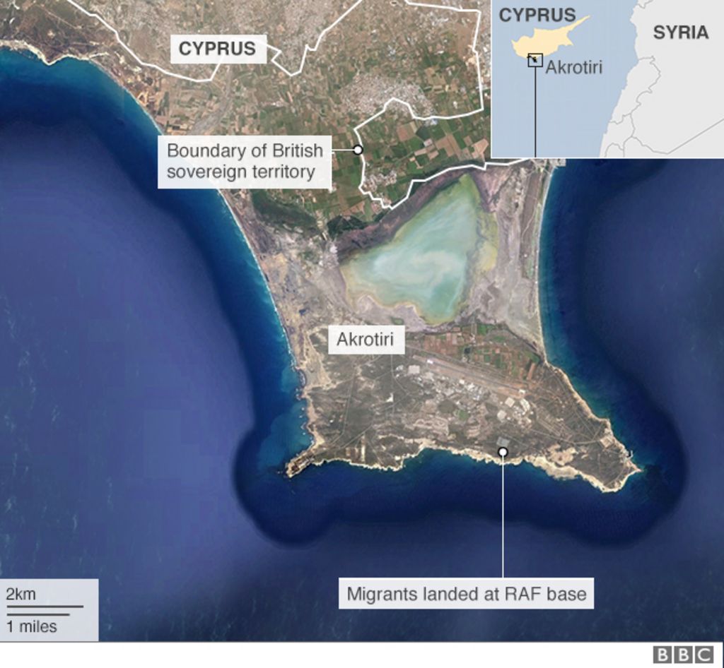 Migrant Crisis Boats Land At Uk Base Raf Akrotiri In Cyprus Bbc News 2133