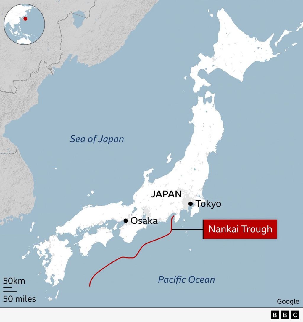 Japan issues 'higher than usual' megaquake risk warning - BBC News