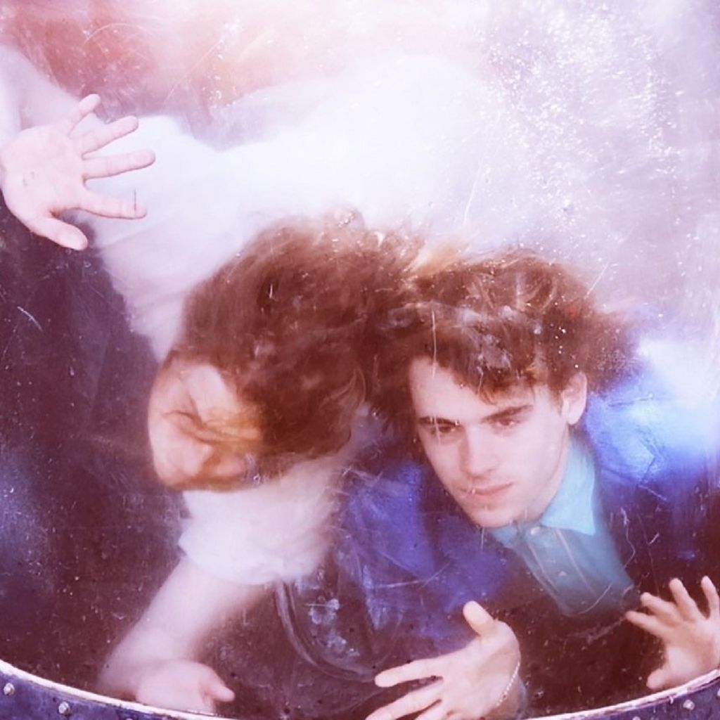 Royel Otis pictures in a scratchy, out of focus publicity shot from the start of their career