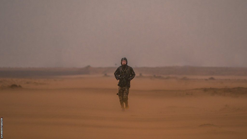 Russ Cook running through desert