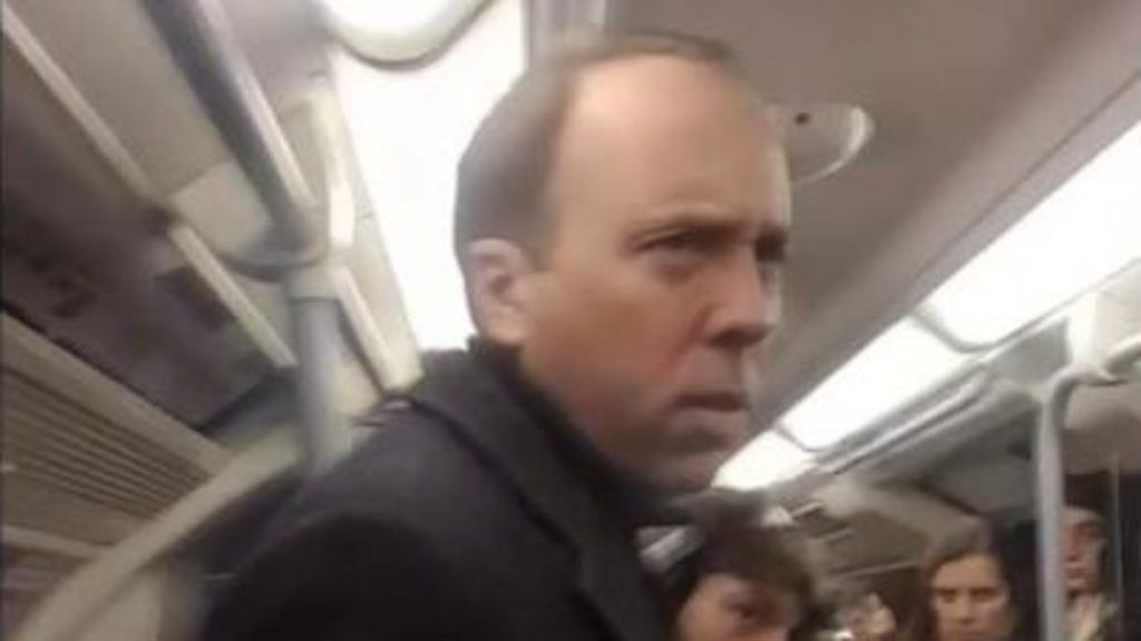 Matt Hancock on the Tube