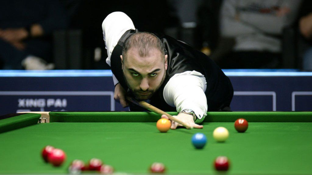 Hossein Vafaei during his victory against Ronnie O'Sullivan