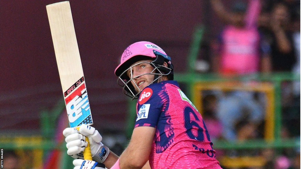 Joe Root plays off his legs in his only innings in the Indian Premier League for Rajasthan Royals