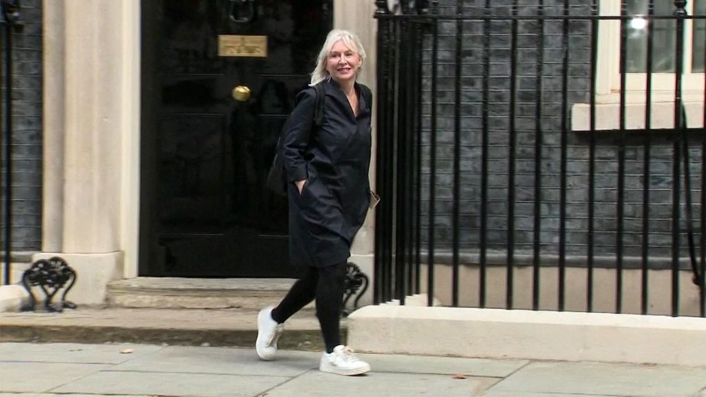 Nadine Dorries outside Downing Street