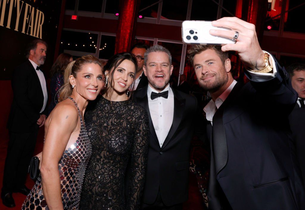 Stars pose for a selfie