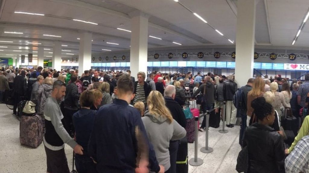 Flight delays after Manchester Airport check-in fails
