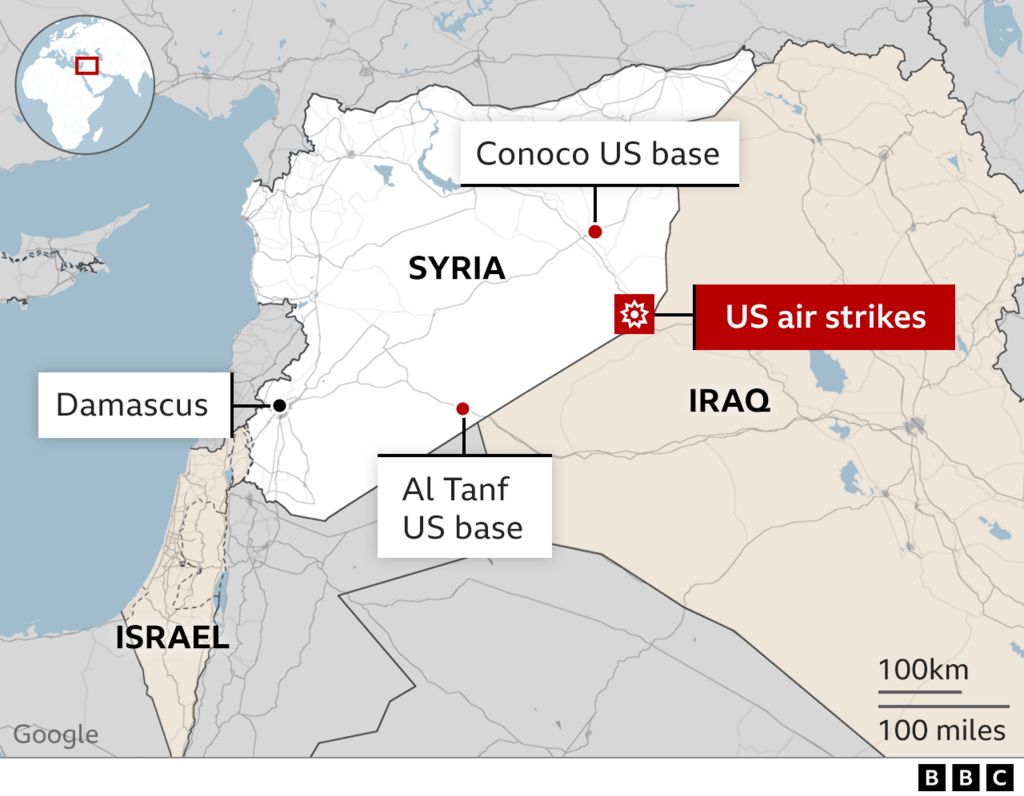 US Strikes Syria Bases Used By Iran-linked Groups - BBC News