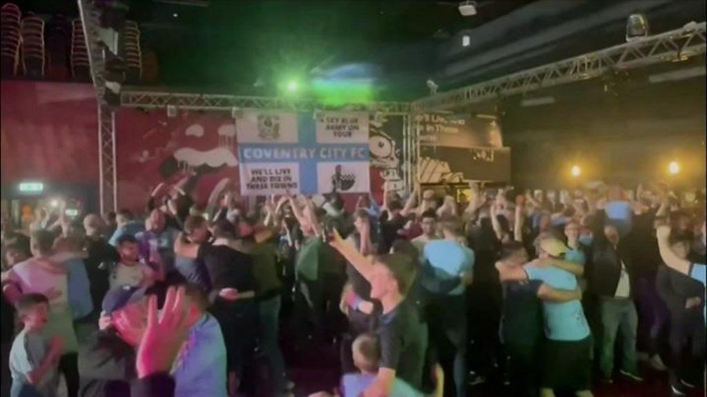Fans celebrate in Coventry
