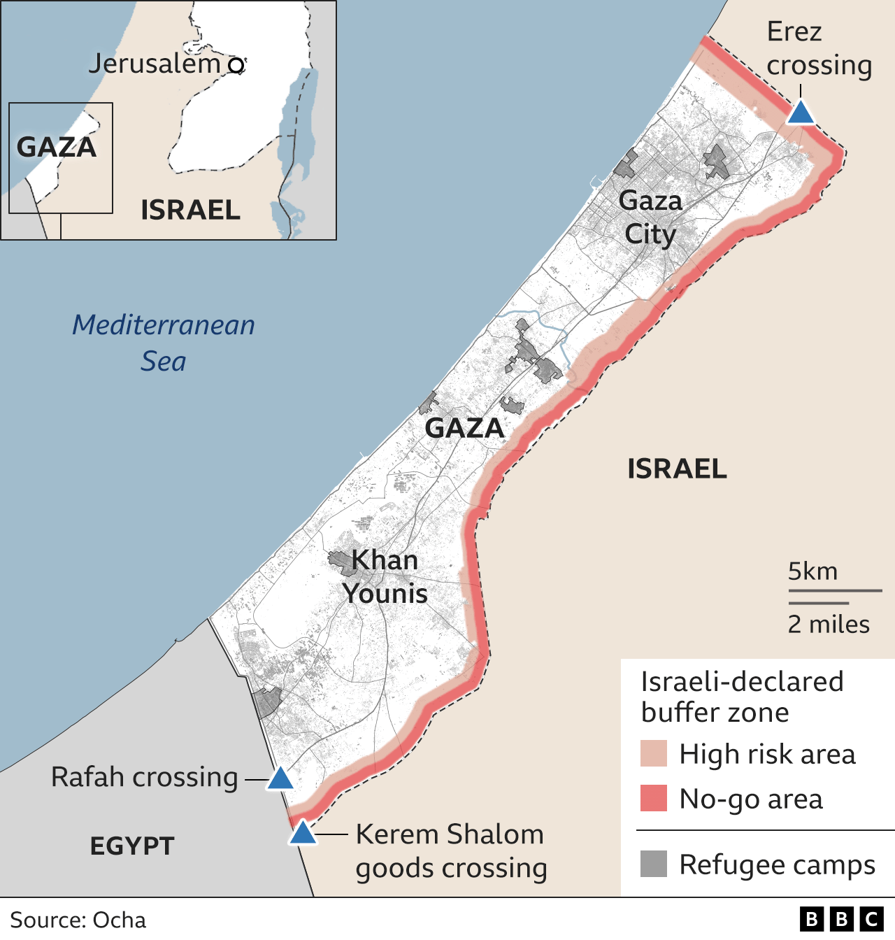Gaza Strip in maps: Life in Gaza under siege - BBC News