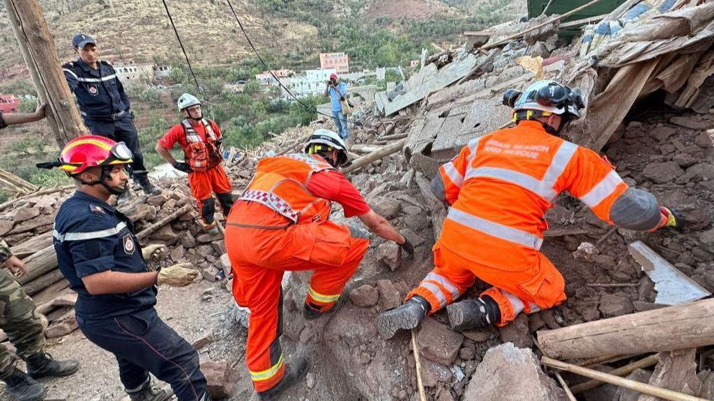 Firefighters from Kent in Morocco