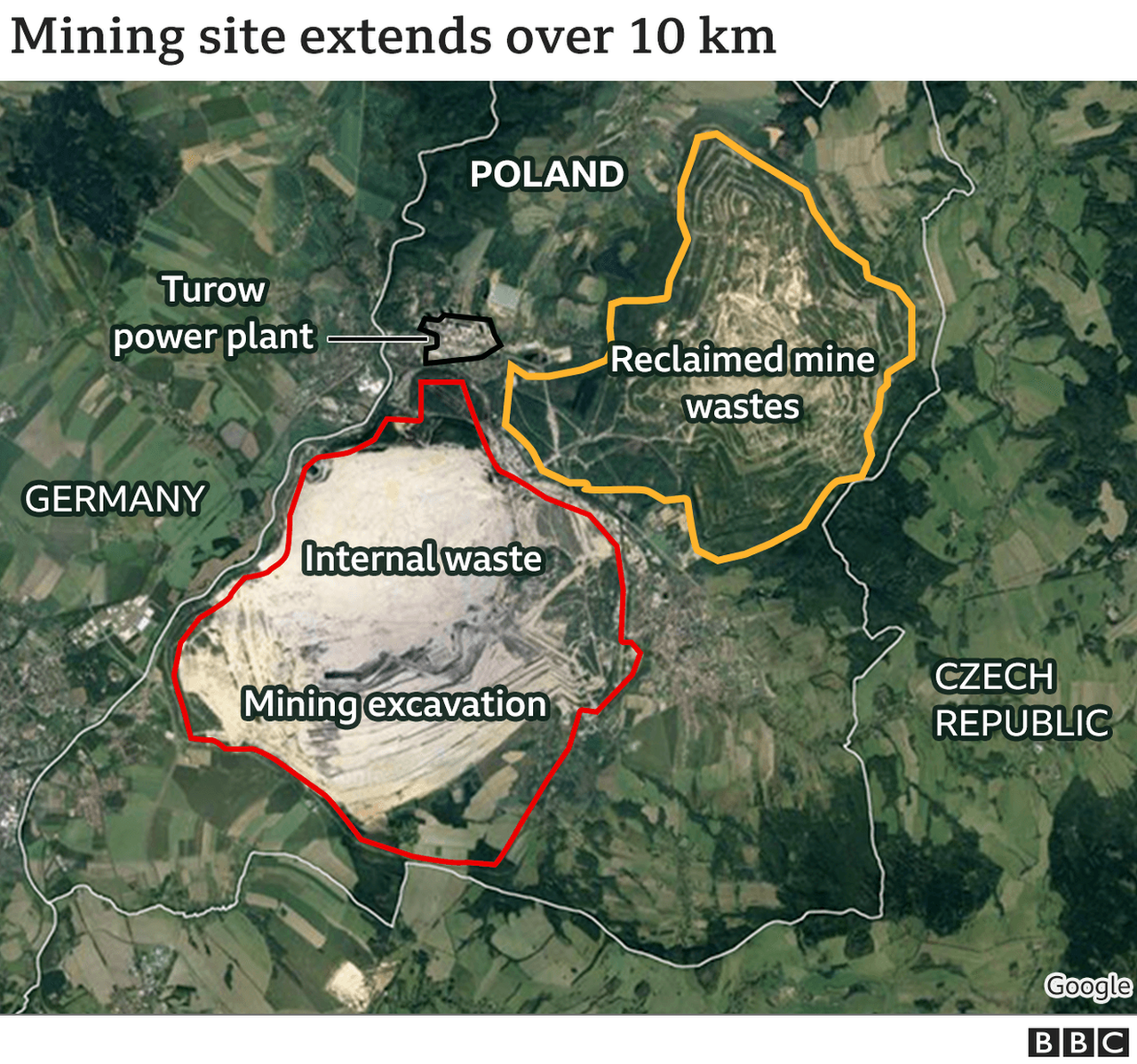 Участки рудника Туров в Польше