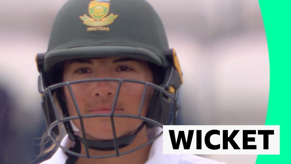 England v South Africa: Kate Cross dismiss South Africa captain Sune Luus