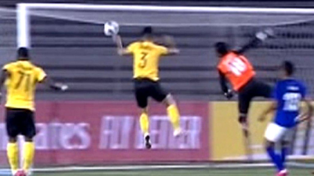 Filipino side Ceres Negros FC get away with blatant handball goal - BBC ...