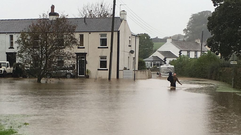 Flooding Closes Cumbria Roads And Schools Bbc News