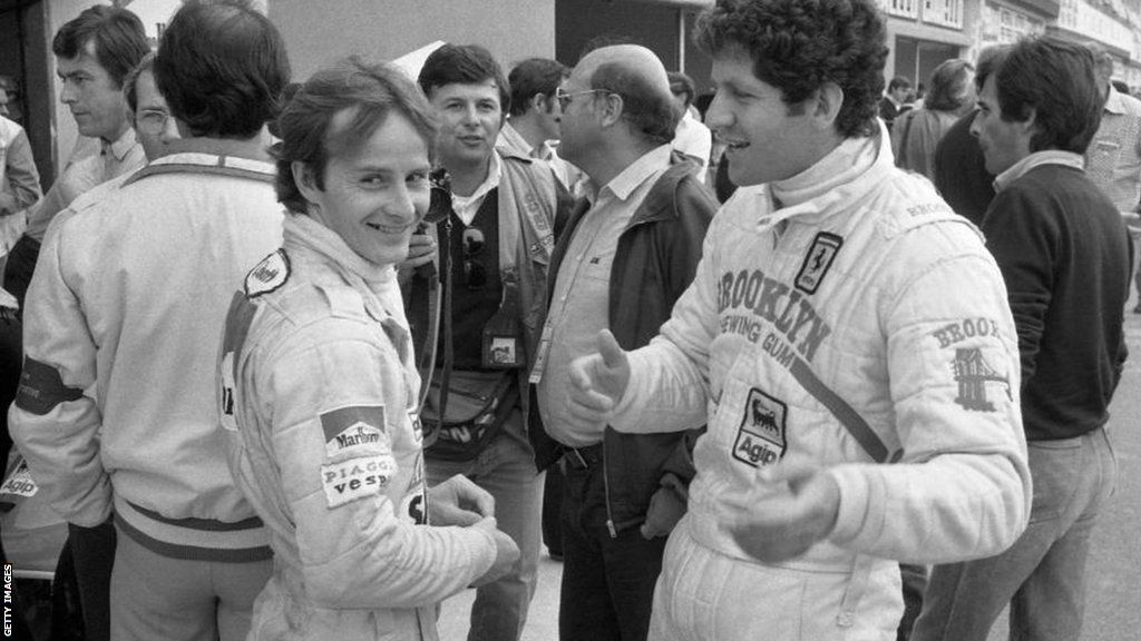 Gilles Villeneuve (left) and Jody Scheckter during the Italian Grand in 1979