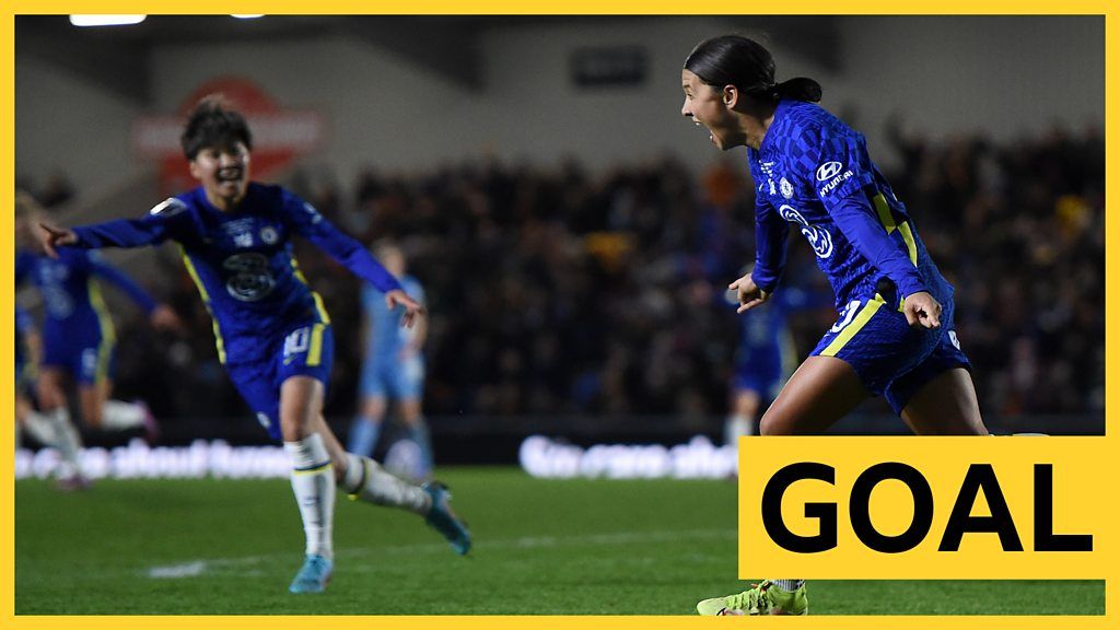 Women's league Cup final: Sam Kerr opens scoring for Chelsea in League Cup final