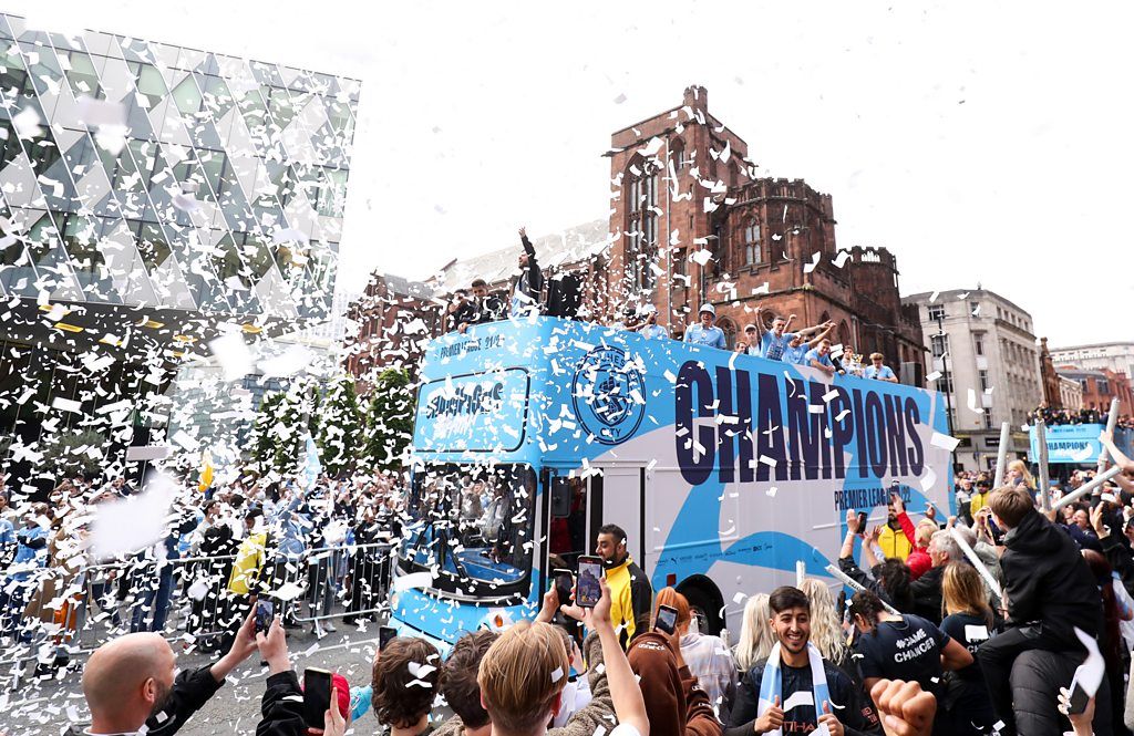 Manchester City Celebrate Premier League Title Win With Bus Parade ...