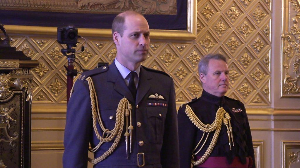 Prince William in blue Royal Air Force uniform